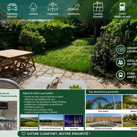 Maison De Charme - Jardin & Proche Paris Cergy
